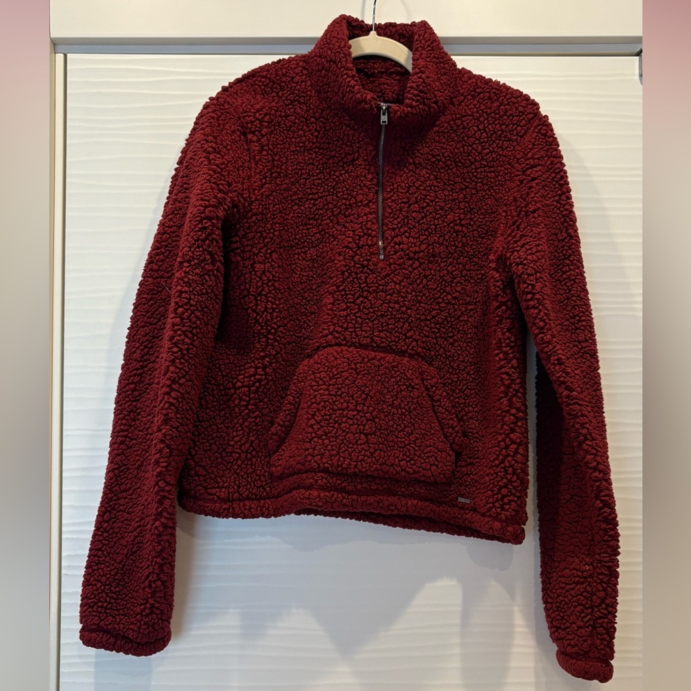 Hollister Maroon Sherpa Jacket